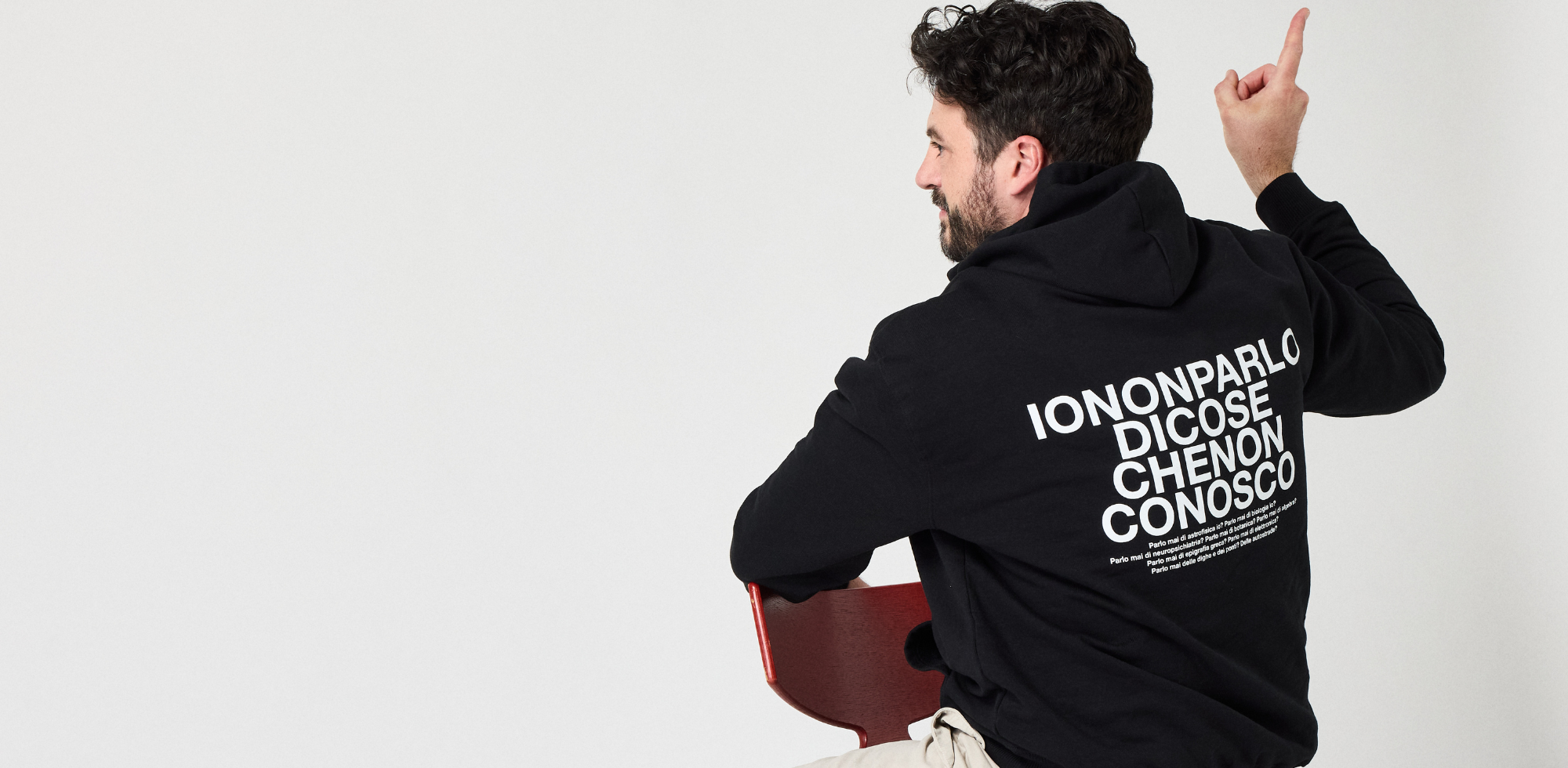 felpa io non parlo di cose che non conosco retro