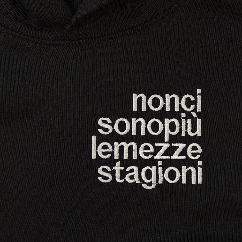 felpa non ci sono più le mezze stagioni fronte dettaglio