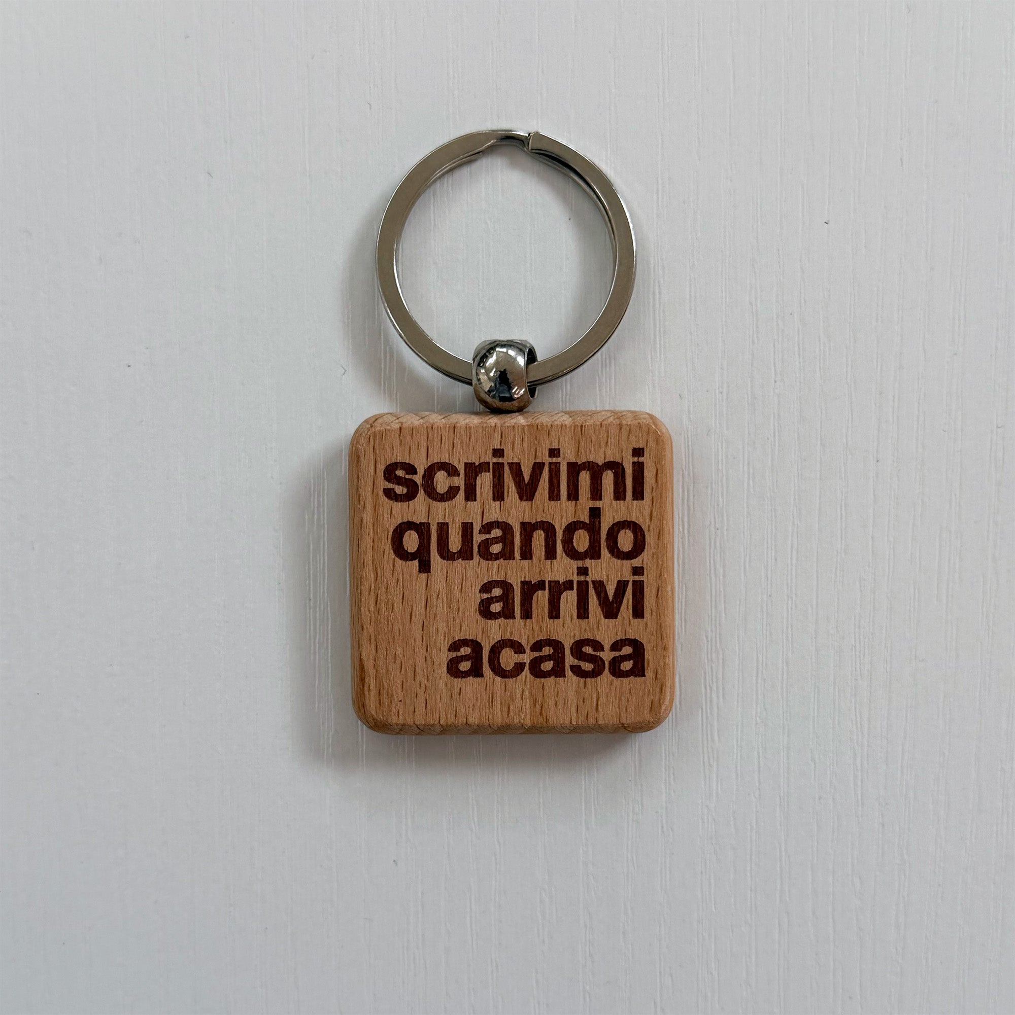 Portachiavi in legno — frasi di casa