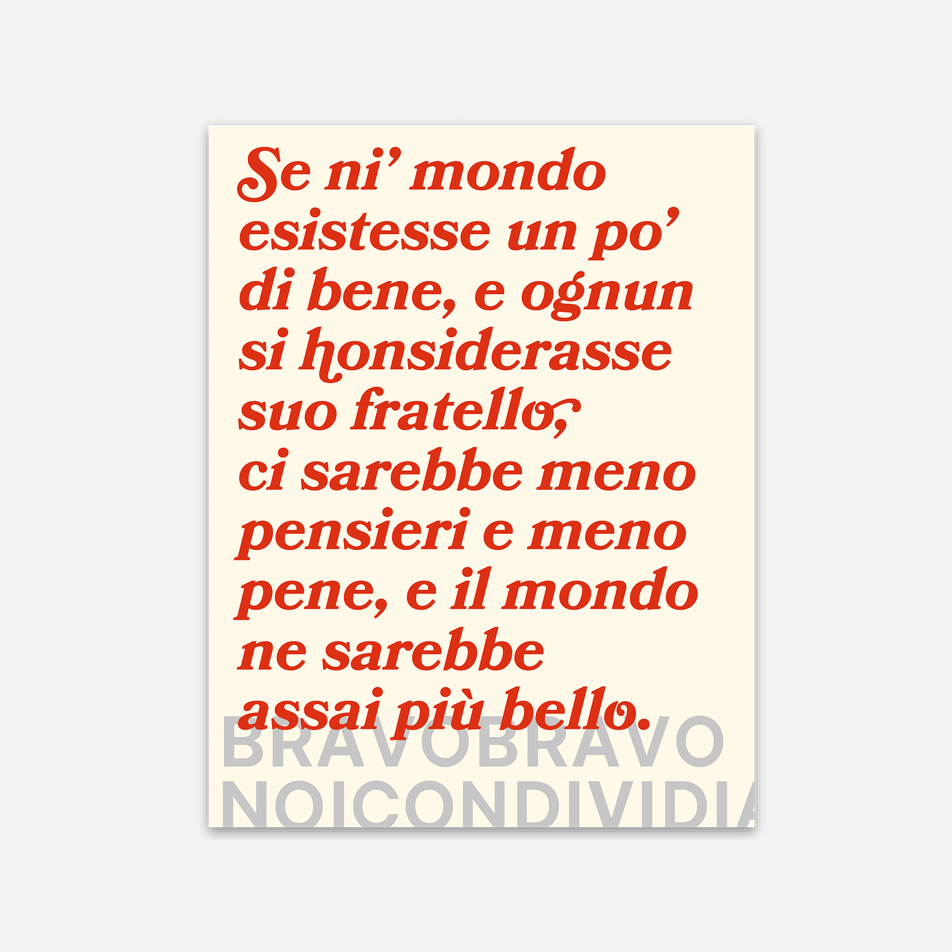 Se ni' mondo esistesse un po' di bene - Adesivo
