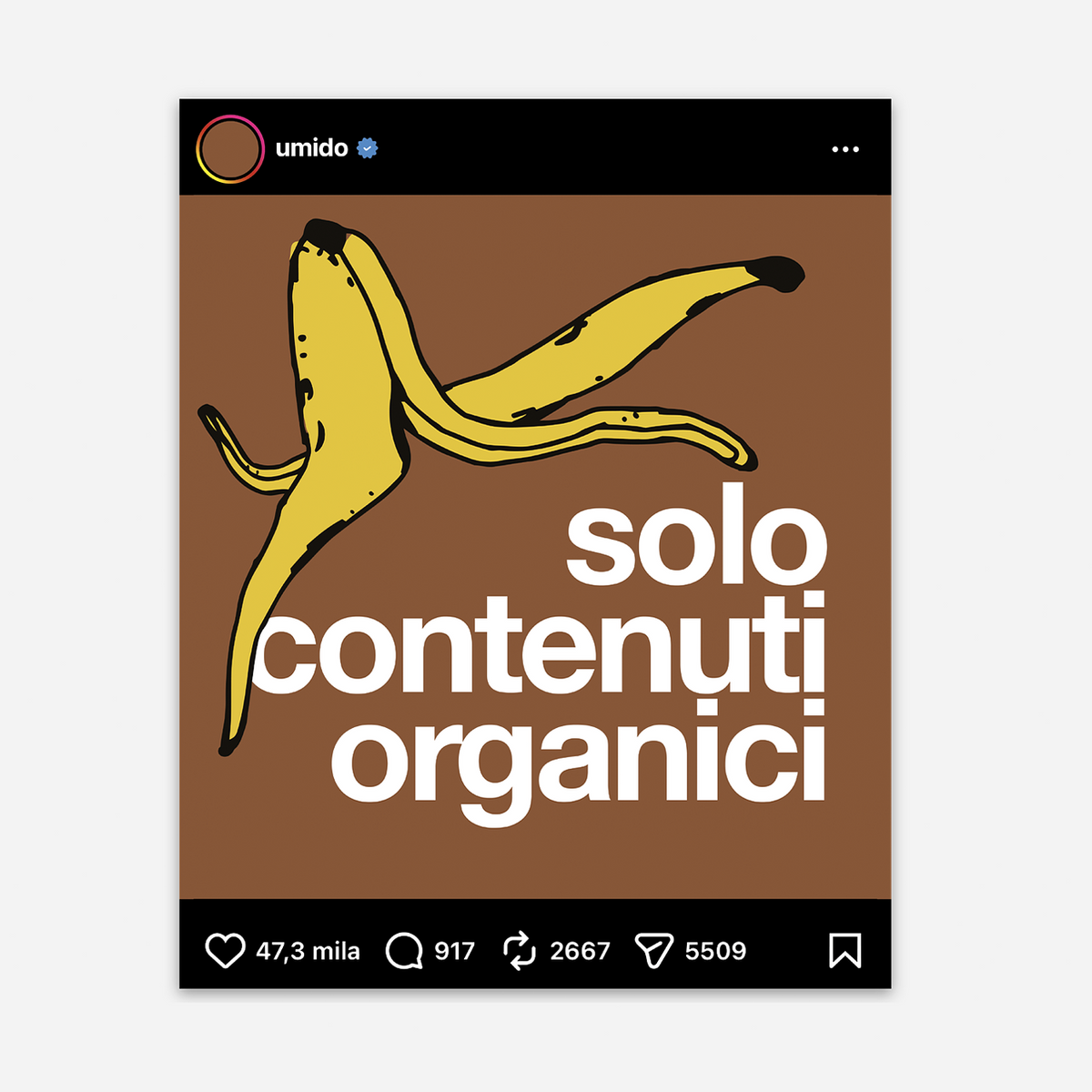 Solo contenuti organici - Adesivo