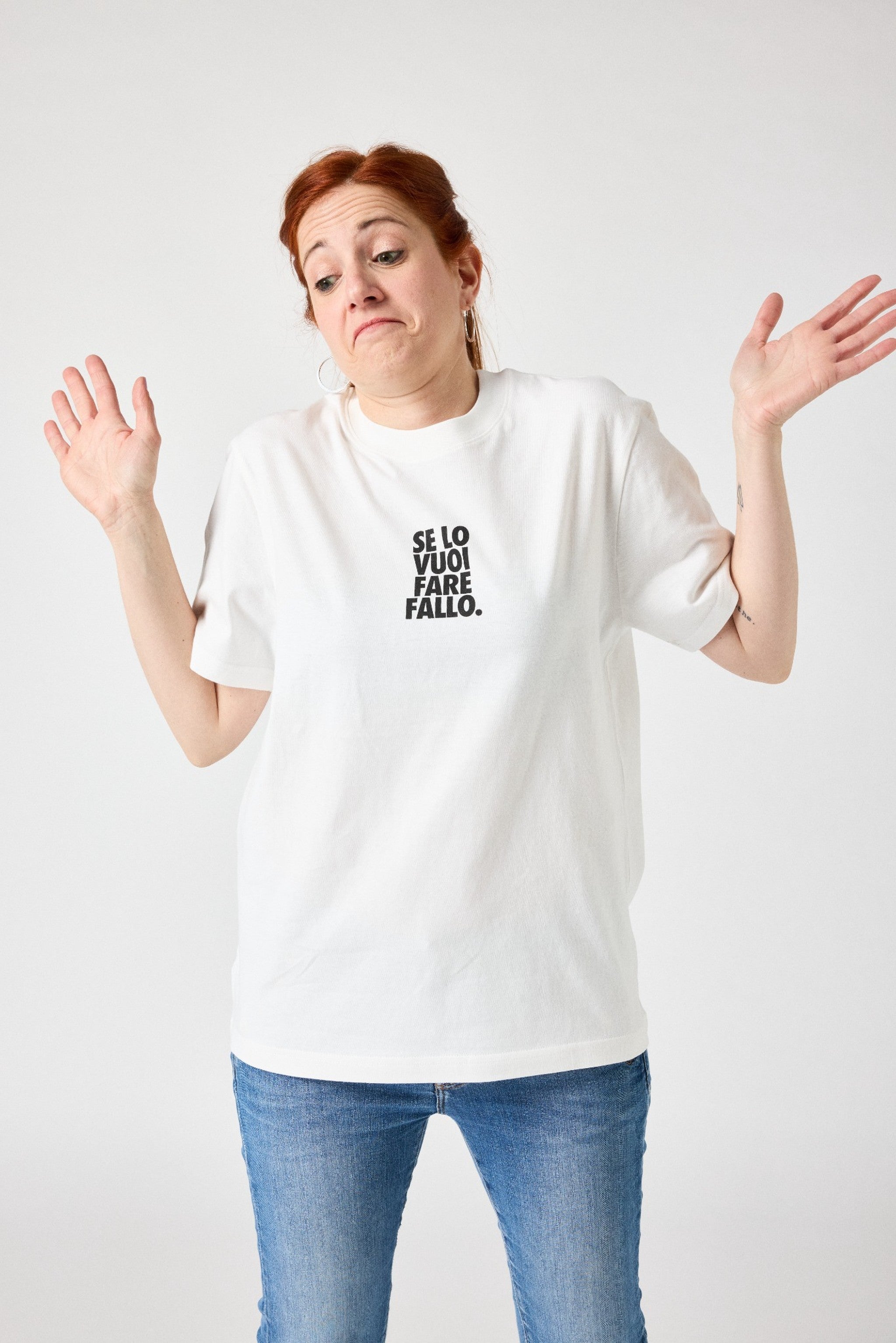 t-shirt potresti anche non farlo fronte donna figura intera