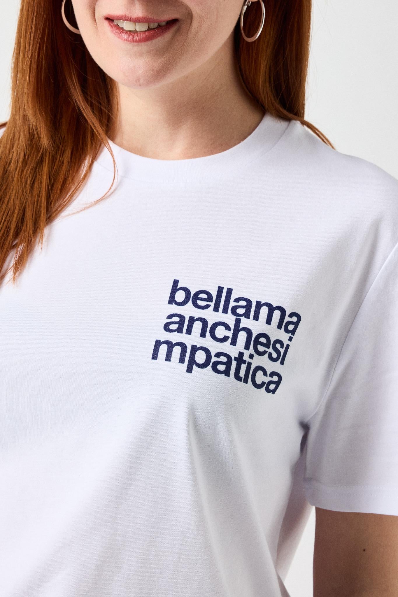 tshirt bianca bella ma anche simpatica fronte donna