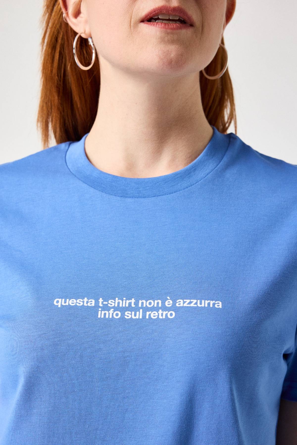 tshirt ceruleo fronte donna