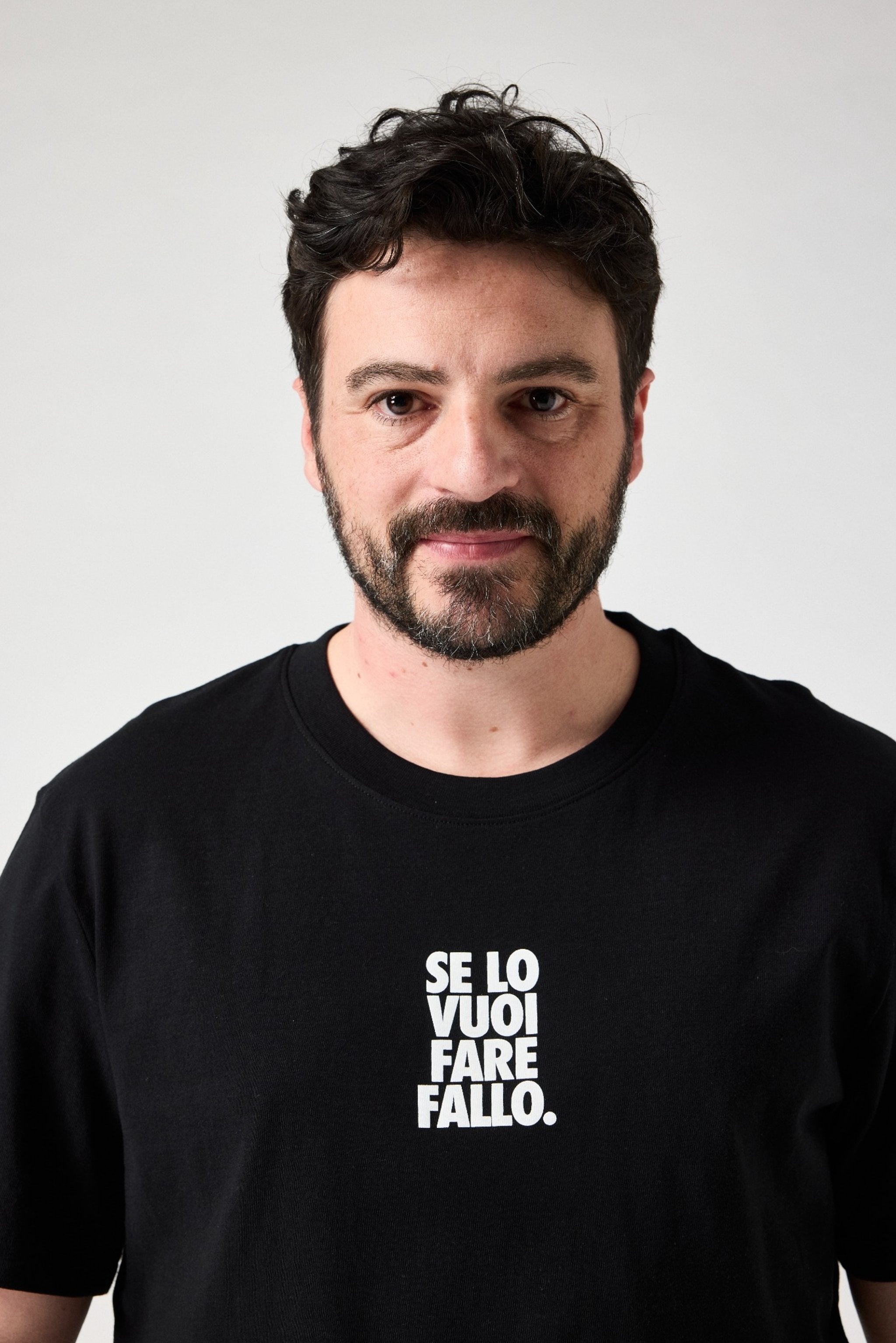 tshirt nera potresti anche non farlo fronte uomo