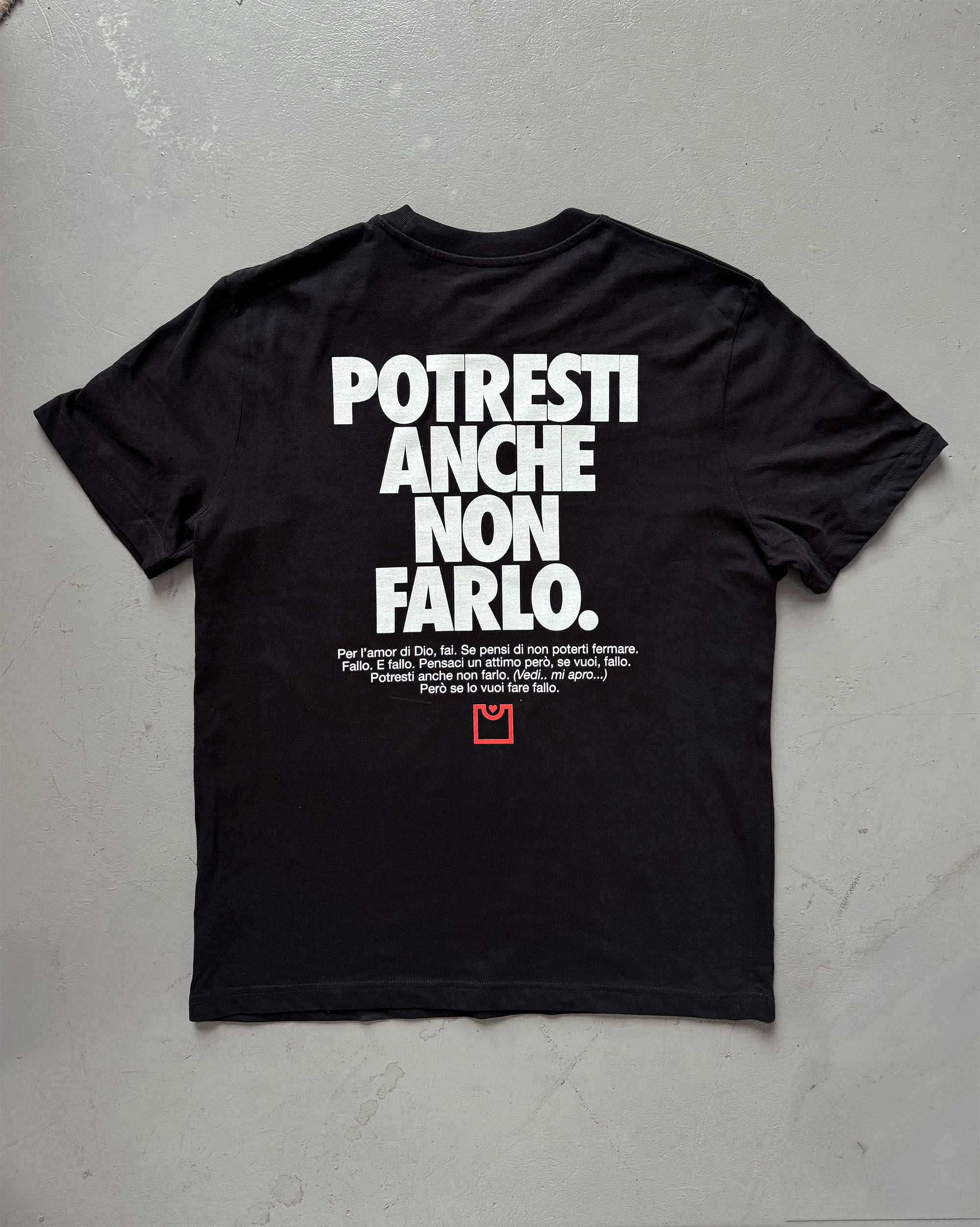 tshirt potresti anche non farlo retro nera
